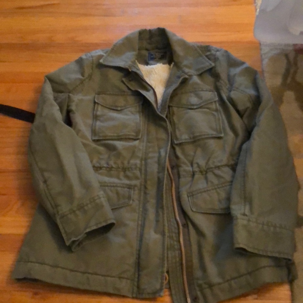 Abercrombie and Fitch Sherpa lined cargo jacket